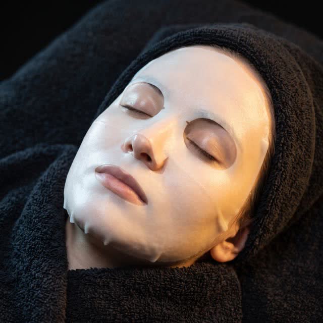 A facial in progress at Noor Beauty Salon, Bailey Road Dhaka