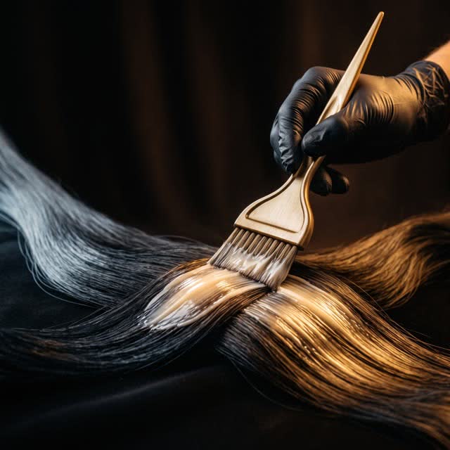 A hair treatment worked through at Noor Beauty Salon, Dhaka