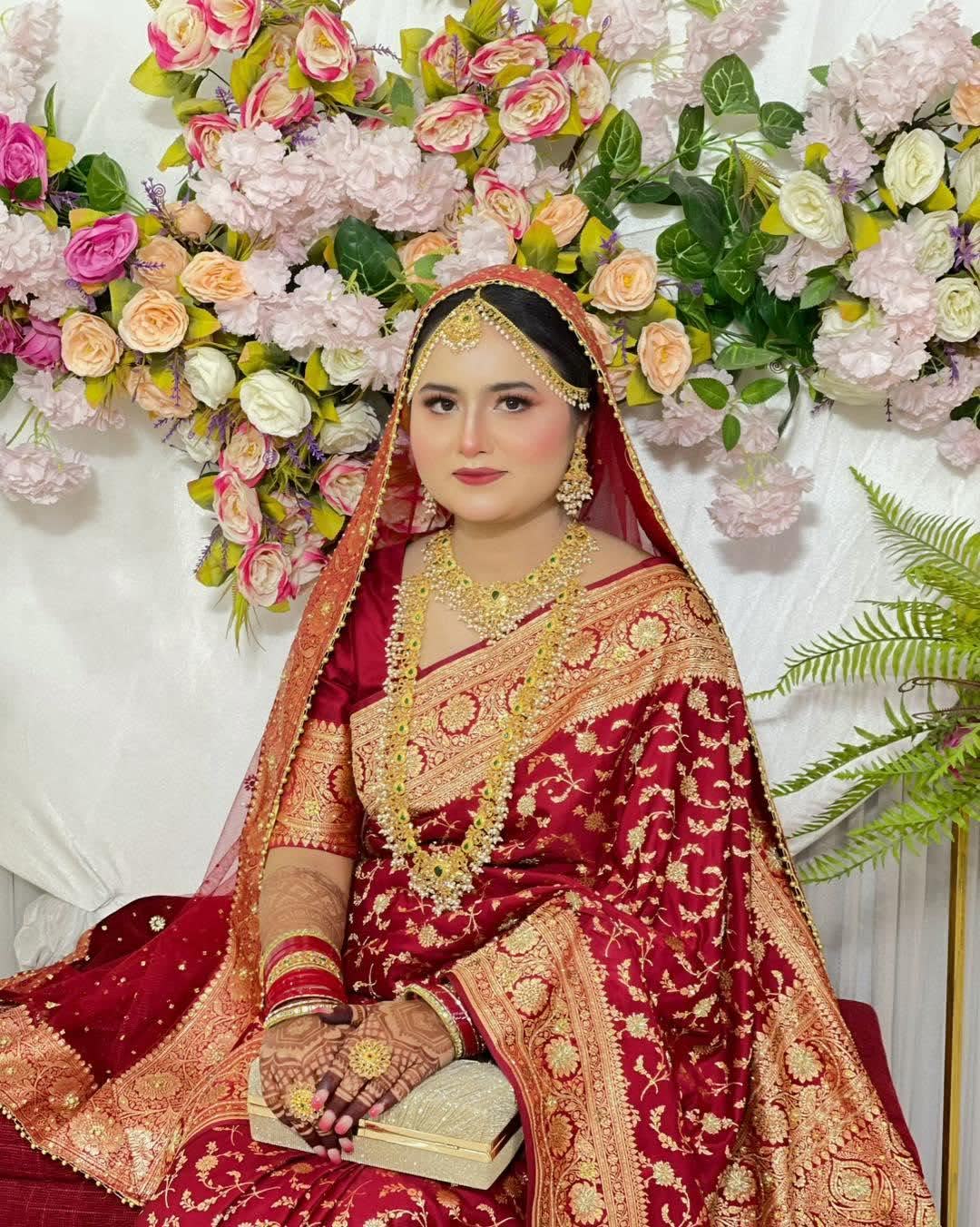 A bride ready for the reception