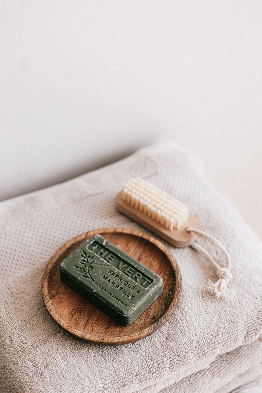 Natural soap & towels